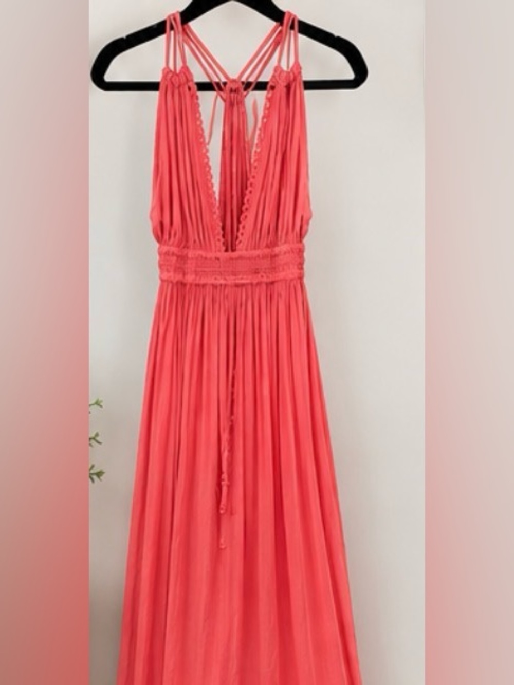 Raviya Coral Halter Maxi Dress